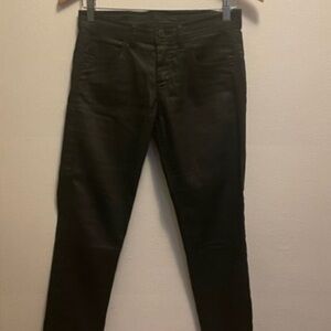 Comptoir des Cotonniers coated stretch black cotton twill 5 pocket jeans